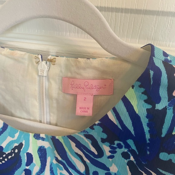 Lilly Pulitzer Mlia Shift Crash The Bash Shift Dress, size 2, like new - Picture 3 of 5